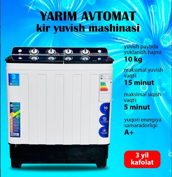 Yarim avtomatik kir yuvish mashinasi